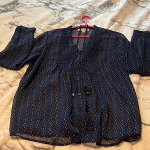 Sheer Michael Kors boho top